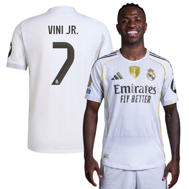 Camiseta Vini Jr - Real Madrid 25/26 I de Local - Versión Aficionado