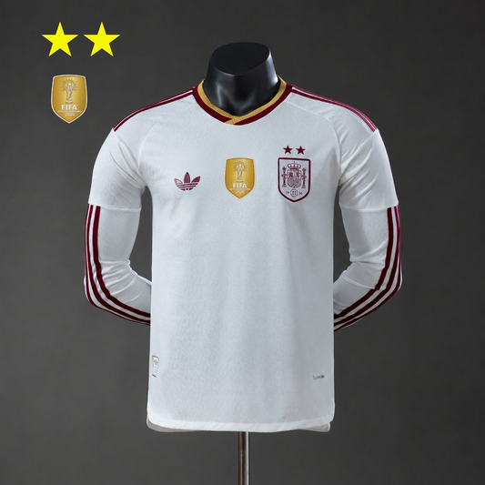 ESPAÑA MUNDIAL II EDICIÓN CAMPEÓN 2026 HOMBRE (MANGA LARGA ) VERSIÓN JUGADOR CON PARCHE