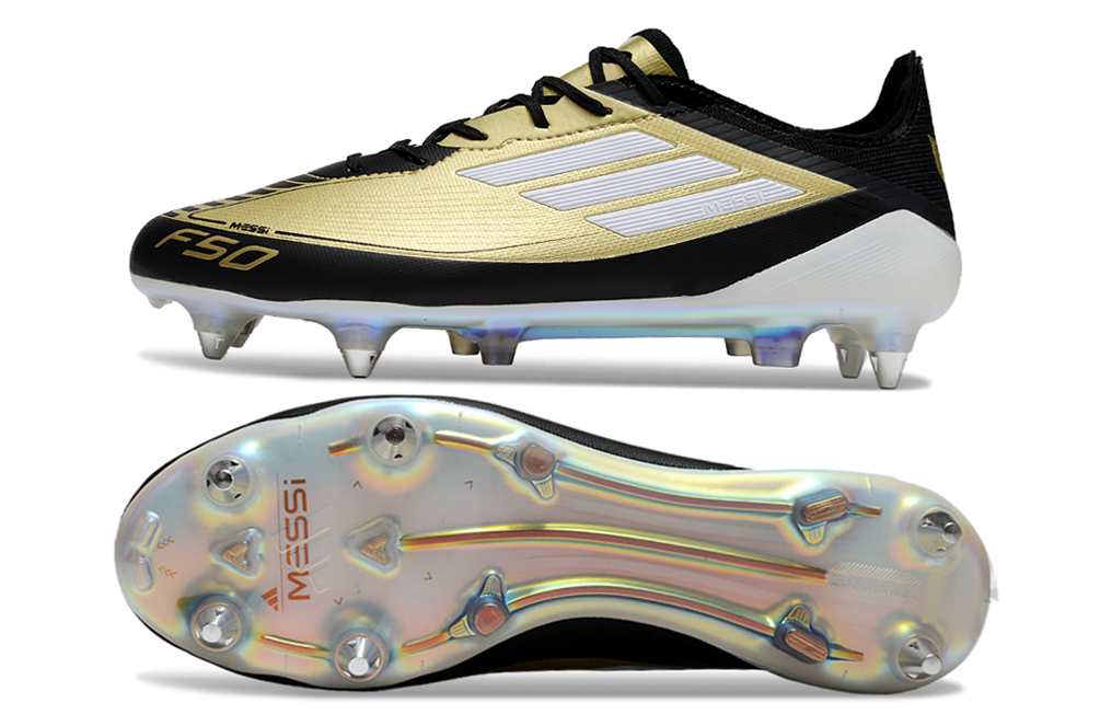 BOTA DE FUTBOL ADIDAS F50 SG ELITE - DORADA - ED. MESSI