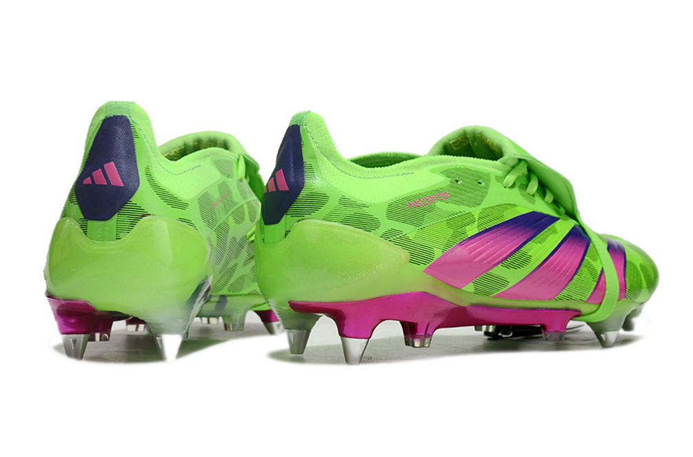 BOTA DE FUTBOL ADIDAS PREDATOR TONGUE SG ELITE - VERDE/ROSA