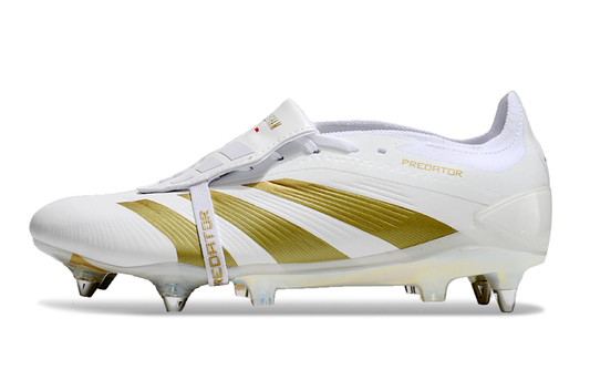 BOTA DE FUTBOL ADIDAS PREDATOR TONGUE SG ELITE - BLANCO/DORADA