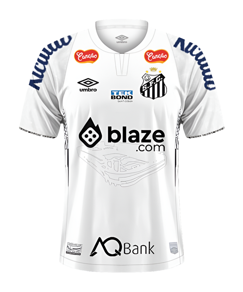 Camiseta Santos 24/25 I de Local - Todos los Patrocinios - Versión Aficionado