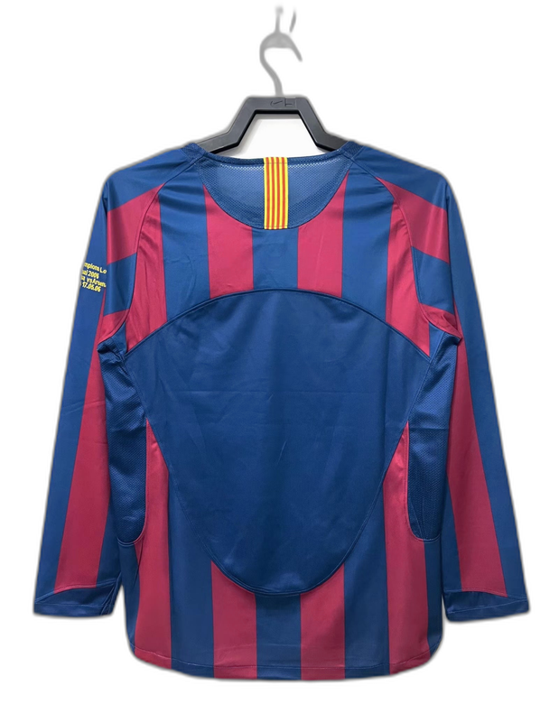 Camiseta Barcelona 05/06 I de Local - Manga Larga Versión Retro