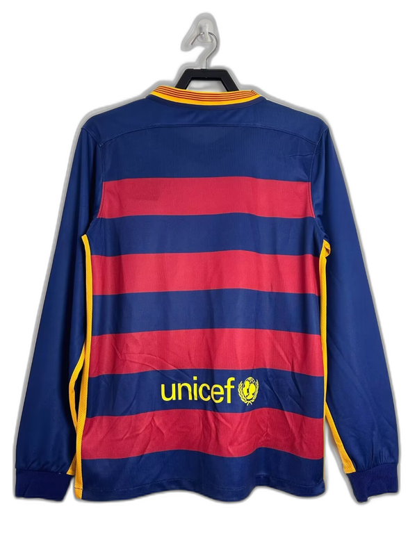 Camiseta Barcelona 15/16 I de Local - Manga Larga Versión Retro