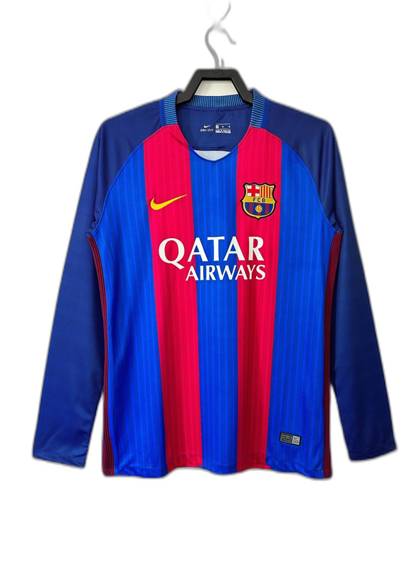 Camiseta Barcelona 16/17 I de Local - Manga Larga Versión Retro
