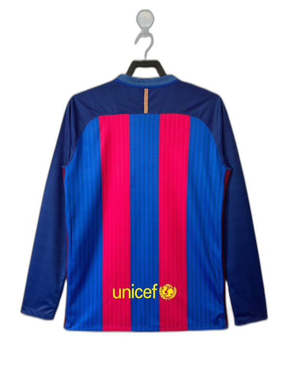 Camiseta Barcelona 16/17 I de Local - Manga Larga Versión Retro