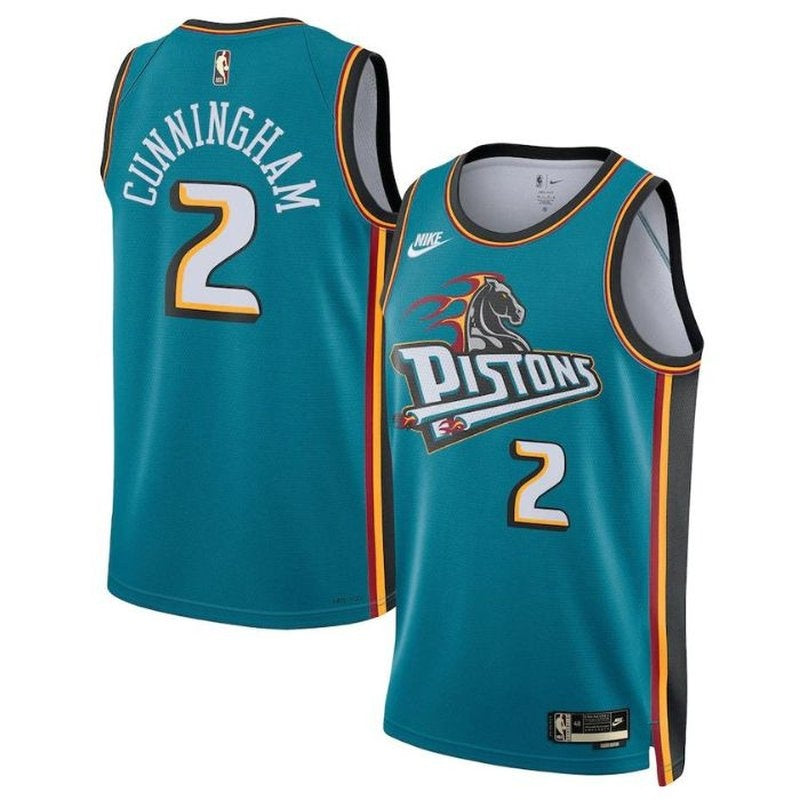 Camiseta NBA Cade Cunningham - Detroit Pistons - 2023 Azul Petróleo - Versión Clásica