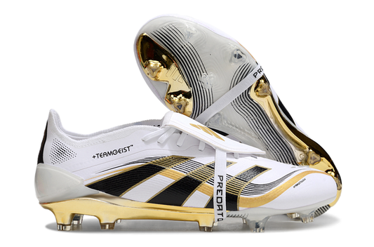 BOTA DE FUTBOL ADIDAS PREDATOR TONGUE FG ELITE - BLANCO/DORADA
