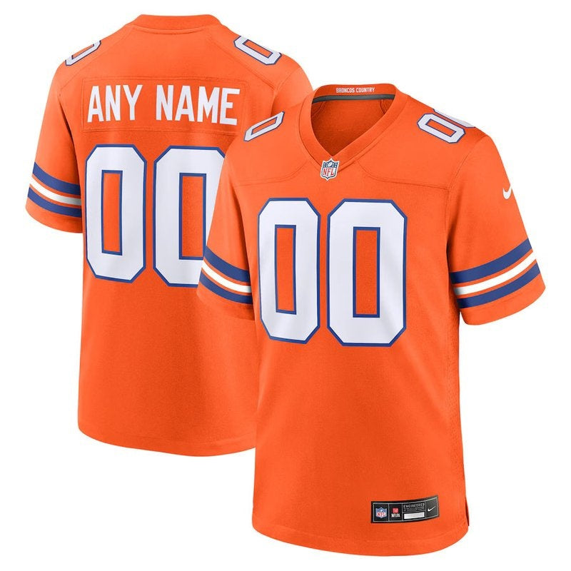 Camiseta NFL Denver Broncos - Colección Mile High - Retro 1977 - Versión de Juego - Naranja