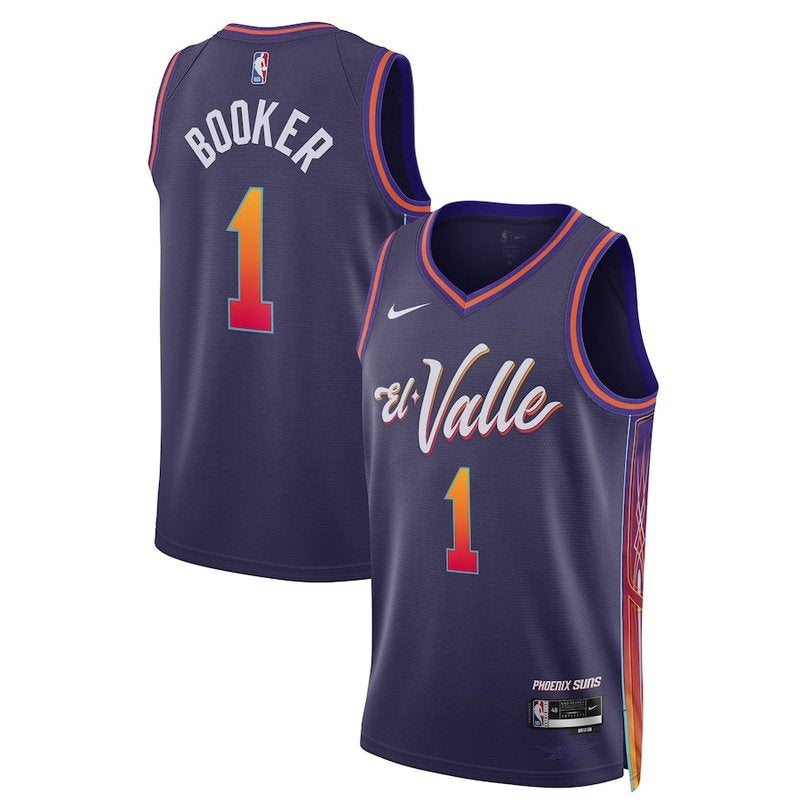 Camiseta NBA Devin Booker - Phoenix Suns - 23/24 - Morado - Edición Ciudad