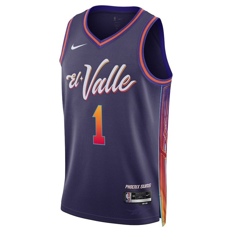 Camiseta NBA Devin Booker - Phoenix Suns - 23/24 - Morado - Edición Ciudad