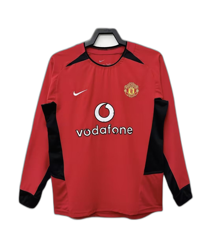 Camiseta Manchester United 02/04 I de Local - Manga Larga Versión Retro