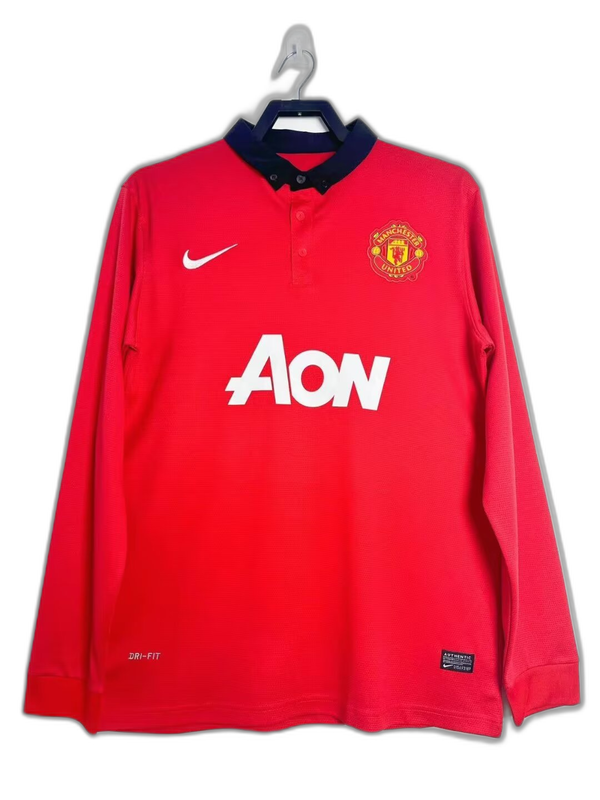 Camiseta Manchester United 13/14 I de Local - Manga Larga Versión Retro