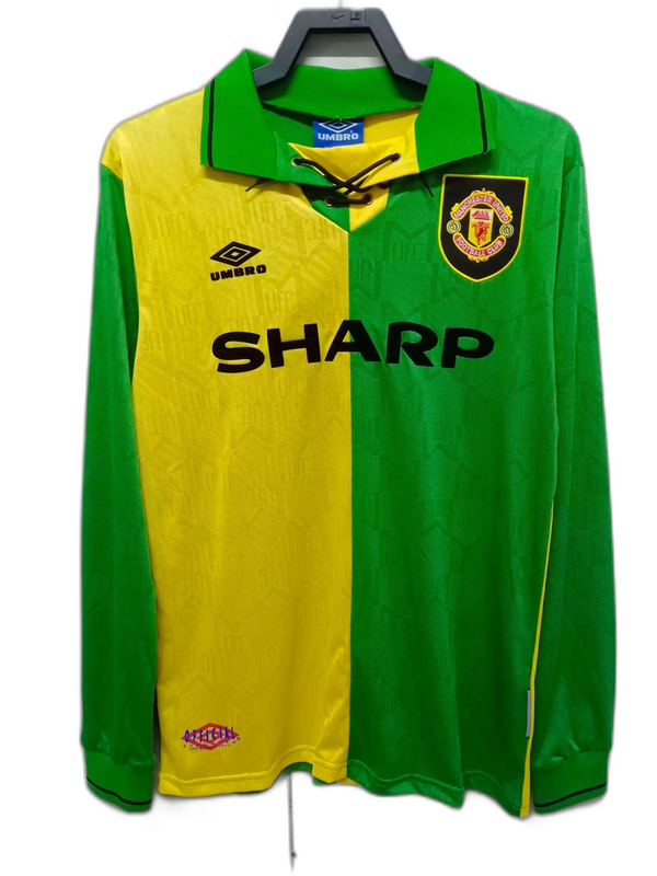 Camiseta Manchester United 92/94 II de Visitante - Manga Larga Versión Retro