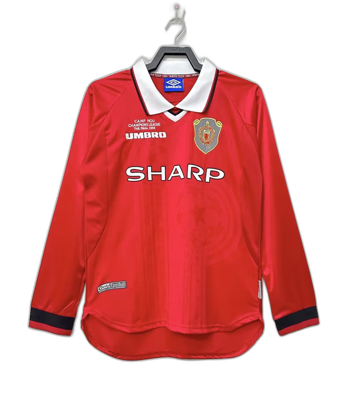Camiseta Manchester United 99/00 I de Local - Manga Larga Versión Retro
