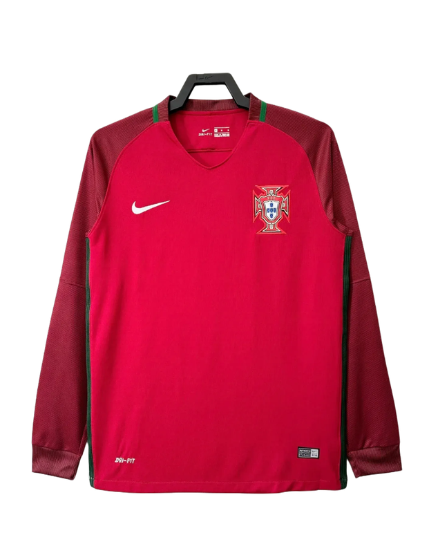 Camiseta Portugal 2016 I de Local - Manga Larga Versión Retro