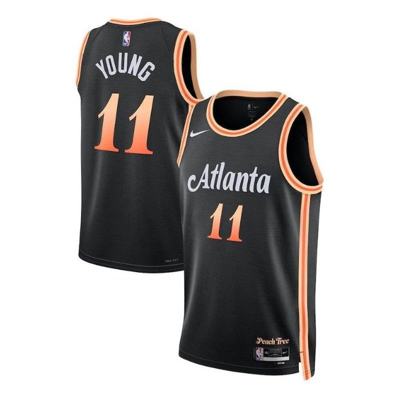 Camiseta NBA Trae Young - Atlanta Hawks - 22/23 - Edición Ciudad - Negro