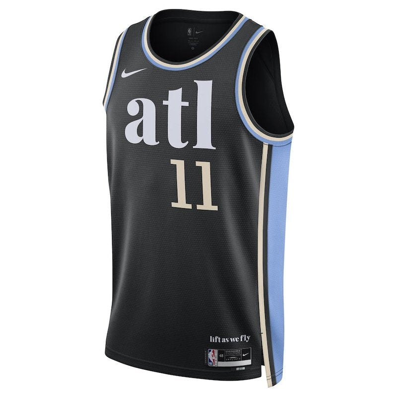Camiseta NBA Trae Young - Atlanta Hawks - 23/24 - Negro - Edición Ciudad